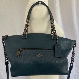 Coach Prarie Blue Pebble Leather Crossbody Bag Style 59501